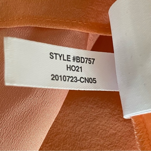 J. Crew Collection Small S Romance Pink Tie Neck 100% silk Chiffon Top Coquette - Picture 8 of 10